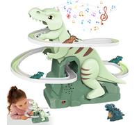 Giocattolo da Arrampicata Dinosauro, Dinosauro Sulle Montagne Russe con Luci E Musica, Giocattolo Elettrico per Salire le Scale Giocattoli per Bambini e Bambine