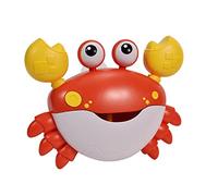 Giocattolo da bagnetto per bambini, a forma di granchio, con macchina per bolle di sapone e musica, per bambini di 3 anni, senza batteria, rosso, con macchina per bolle di sapone, giocattolo da b
