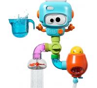 Giocattolo da bagno a partire dai 3 anni, piste d'acqua da assemblare con valvole e ventose da 52 mm, giocattolo d'acqua Montessori per bambini, giocattolo da bagno regalo per ragazzi e ragazze (9)