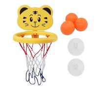 Giocattolo da bagno da basket, cerchio da basket per vasca da bagno, disegno di pallacanestro del bambino caricaturizzato, gioco d'acqua portatile Set da bagno interattivo per la casa dell'asilo a