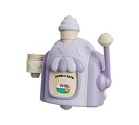Giocattolo da Bagno Gelato in Schiuma per Bambini - Macchina per Coni Gelato con 4 Coni - Giochi d'Acqua per Vasca