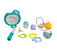 Giocattolo da bagno - Giocattoli da doccia con fori di scarico - Set modulare multifunzione con rete per pesci e ventose per viaggi piscina casa ragazza