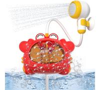 Giocattolo da bagno, granchio con musica e soffione, giocattolo da bagno per bambini di 1, 2, 3 e 4 anni, regalo per bambini e bambine (rosso)