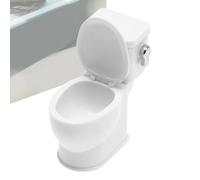 Giocattolo da bagno in miniatura | Accessorio in resina resistente | WC con coperchio e serbatoio | Mobili da bagno su piccola per la decorazione della casa delle bambole fingono il di