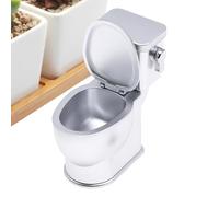 Giocattolo da bagno in miniatura | Accessorio per la casa in resina durevole | Sound Feature Toilet con coperchio e serbatoio | Mobili da bagno su piccola per l'arredamento della mia