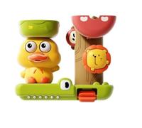 Giocattolo da Bagno Musicale per Neonati e Bambini, Girevole con Getto d'Acqua e Forme Animali, Secchiello con Ventosa per Vasca, Regalo Baby Shower, Materiale ABS Sicuro