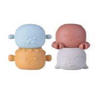 Giocattolo Da Bagno Per Bambini - 4 Pezzi Animali Morbidi Gioco Da Bagno Impilabile - Giocattoli Da Per Bambini,per Ragazzi e Ragazze Famiglia Amici Vasca Giardino Casa Gioco Acqua Nuoto