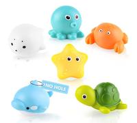 Giocattolo da bagno per bambini, 6 pezzi, senza foro, senza muffa, per bambini a partire da 1 2 3 4 anni, giocattolo acquatico per, giocattolo da bagno