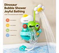 Giocattolo da bagno per bambini a forma di dinosauro che soffia bolle e spruzza acqua, giocattolo divertente ed educativo per il bagno per bambini, giocattolo da piscina Tagli UnicaABS