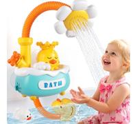 Giocattolo da bagno per bambini con soffione doccia, giocattolo per vasca da bagno con 3 modalità di spruzzo, Spin N Sprinkle, funzionamento a batteria, ideale per i bambini per giocare nella vasca da