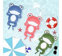 Giocattolo da bagno per bambini, rana galleggiante multicolore, giocattolo da piscina e vasca da bagno per bambini, si muove nell'acqua, adatto come giocattolo da piscina e regalo per feste di complea