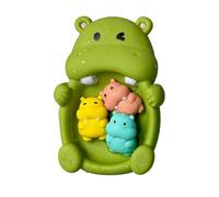 Giocattolo da bagno per bambini, set da 4 pezzi, giocattolo da bagno per la famiglia di ippopotami, design non perforato, maneggevole, per bambini a partire dai 18 mesi, in età prescolare,