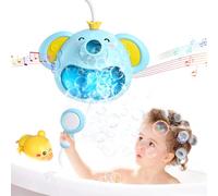 Giocattolo da bagno per bambini, set di giocattoli da bagno per bambini da 1 2 3 4 5 6 anni, macchina per bolle di sapone con musica, creatore di bolle di sapone elefante con doccia d'acqua, anatra gi