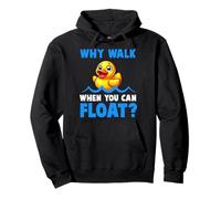 Giocattolo da bagno per ragazzi Why Walk Whe You Can Float Rubber Duck Lover Felpa con Cappuccio