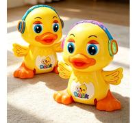 Giocattolo da ballo a paperella gialla per bambini, adatto a bambini di 2 anni e oltre. Presenta elementi interattivi di suono e luce, musica dinamica, luci colorate, movimenti ondeggianti e danzanti.