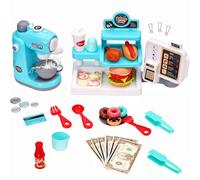 Giocattolo da Caffè per Bambini,Gioco di Ruolo con Funzione di Flusso d'acqua,Macchina Caffe Giocattolo per il Compleanno dei Bambini