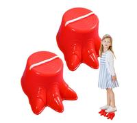 Giocattolo da corsa per bambini, 2 pezzi, classico set da picnic per bambini, forma del piede di dinosauro, hardware di bilanciamento | competizione scolastica, spazio, parco, sport all'aria aperta