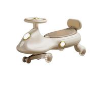 Giocattolo da giro in auto Wiggle con pedali e ruote lampeggianti Set di giocattoli scorrevoli a dondolo for giochi all'aperto(Bruin)