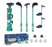 Giocattolo da golf per bambini, Kit da colpire per ragazzi, Set da gioco sportivo con borsa da trasporto portatile, Set di attrezzature leggere per pratica di golf, Gioco sportivo per bambini con mate