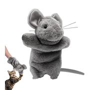 Giocattolo da lotta con braccio di gatto, burattino in peluche per gatti, guanto da lottatore a forma di topo per gli amanti degli animali domestici, guanto da wrestling per gatti, peluche burattino