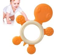 Giocattolo da masticare in silicone, giocattoli per dentizione dei bambini | Cartoon Turtle Soft Authing Teether,Early Development Grip Trainer masticare lecca-lecca ragazzi Anello di dentizione delle