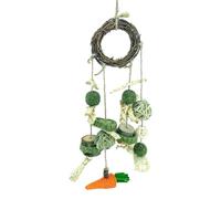 Giocattolo da masticare per appendere conigli | Giocattoli per criceti fatti a mano naturali - Giocattoli per uccelli per pappagalli, conservazione dei denti sani per conigli, per gabbie di