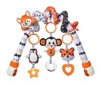 GIOCATTOLO DA PASSEGGINO 2 IN 1 ARCO GIOCHI SPIRALE PELUCHE NEONATI 0 12 MESI
