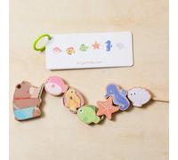 Giocattolo da pesca in legno colorato a forma di orsetto della dopamina, giocattolo da puzzle con perline carino, gioco di ordinamento dei colori, sviluppa le abilità motorie fini dei bambini, decoraz