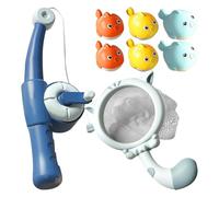 Giocattolo da pesca per bambini piccoli, giocattolo da pesca magnetico | Gioco da bagno interattivo per bambini della rete del polo magnet - Set di pescatori per bambini Set di pesci colorati per il
