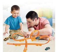 Giocattolo da pista, Macchinina flessibile - Giocattoli flessibili per auto Press And Go per bambini - Giochi di strada flessibili, divertenti binari per Natale, Halloween, riunioni di fami