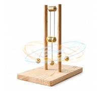 Giocattolo da scrivania a doppio pendolo, modello di fisica del caos in legno