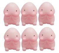 Giocattolo da spremere 6 pezzi Giocattolo antistress a forma di pene con espressione carina in postura di preghiera Giocattoli divertenti in gomma portatili da 1, 5 pollici per alleviare lo stress