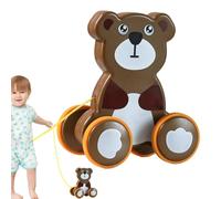 Giocattolo da tirare,Giocattoli da tirare per 1 anno - Simpatico giocattolo push-pull a forma di animale - Giocattolo educativo per camminare ed equilibrare, giocattolo interattivo da trascinare con p
