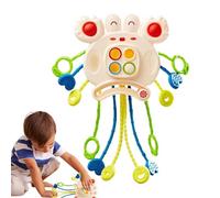 Giocattolo da Tirare per Bambini, Giocattolo con Corda da Tirare,Educazione precoce Giocattoli da Viaggio sensoriali Carini - Giocattoli sensoriali leggeri con Motivo Granchio per bambini, Gioco