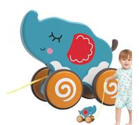 Giocattolo da trainare per 1 anno, giocattolo da tirare, giocattolo push-pull a forma di animale, diversi stili di gioco, pneumatici silenziosi, giocattoli educativi e bilanciatori, promuovono la