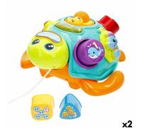 Giocattolo da trascinamento Winfun 23 x 12 x 23 cm Tartaruga Multicolore [2 U