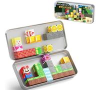 Giocattolo da viaggio dei blocchi di costruzione magnetici, blocchi magnetici portatili della scatola di ferro 35 PCS, regalo magnetico del giocattolo di costruzione per i bambini 3+ anni