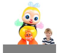 Giocattolo d'api danzante - Giocattolo divertente Little Plim Bee da 350 g, aiuto per l'impegno sensoriale, personaggi cantanti dai colori vivaci, 13 x 20 cm + batterie Aa, guscio solido di alta