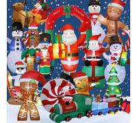 Giocattolo decorativo gonfiabile di Natale Luci a LED integrate Modello gonfiabile Ornamento Festa di Natale Capodanno Giardino Decorazione per interni ed esterni