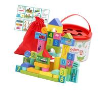 Giocattolo del Blocco di Costruzione Digitale con Alfabeto Colorato in Legno Coltiva l'abilità Pratica per i Ragazzi e le ragazze. Materiale Sicuro (#12)