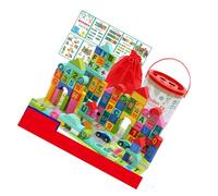 Giocattolo del Blocco di Costruzione Digitale con Alfabeto Colorato in Legno Coltiva l'abilità Pratica per i Ragazzi e le ragazze. Materiale Sicuro (#11)