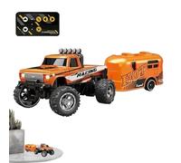 Giocattolo Del Camion Telecomandato, Camion Telecomandati Per Ragazzi - Piccolo Ciniglia Tutto il terreno,Ciniglia All terrain 2,4 GHz, Giocattoli Per Camion Auto RC Ricaricabili Con Luci, Scala 1:64