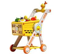 Giocattolo del carrello della spesa per bambini,Giocattoli Carrello della spesa con manichini alimentari - supermercato gioco di ruolo per bambini Carrello per E Ragazze