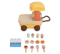 Giocattolo del carretto dei gelati, mini carrello di plastica con ruote, gioco di finzione, carrello dei dolciumi educativo, sicuro e divertente, modello di simulazione per