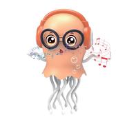 Giocattolo Del Polpo - ABS, 4,02x4,41x8,11 Pollici Figura Interattiva Movimento Elettrico Intelligente | Compagno Di Movimento Divertente Dal Design Portatile, Decorazione A Forma Di Polipo A