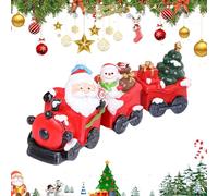 Giocattolo del treno di Natale, modello del treno di Natale,Set di treni di Natale in resina Piccolo set di treni Decorazione natalizia | Figure di treno di Natale, giocattoli educativi, set di treni