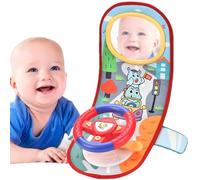 Giocattolo del volante,Volante per bambini per sedile posteriore 'automobile, ruota motrice musicale, gioco di simulazione interattivo divertente e girevole a 360° e giocattolo di guida simulato