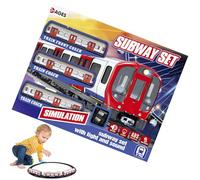 Giocattolo della metropolitana elettrica: Modello di Retro, Motore di luce e Suono | Gioca Traccia Educativa con caratteristiche interattive, Divertente Regalo Giocattolo per bambini bambini