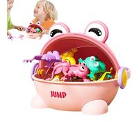 Giocattolo Della Rana Che Salta Per Bambini - Gioco Di Lancio Caricato A Molla, Kit Di Gioco Interattivo Colorato Con Il Rospo, Puzzle Educativo Con Pressione Delle Dita, Pratico Contenitore | Giocatt