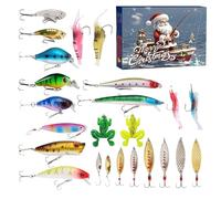 Giocattolo dell'Avvento di Natale, 24 giorni, accessori per la pesca calendario dell'Avvento per il padre - prodotti per la decorazione della casa per l'amico, il papà, il nonno nipote figlio